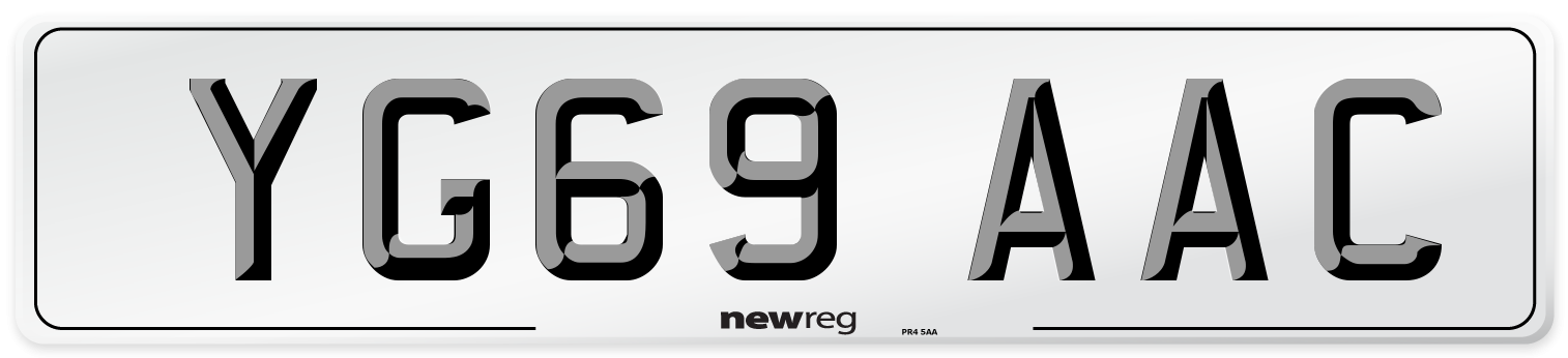 YG69 AAC Number Plate from New Reg